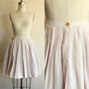 Vintage 1950s Skirt, Fritzi Of CA Purple Gingham Full Circle Skirt, Lavender